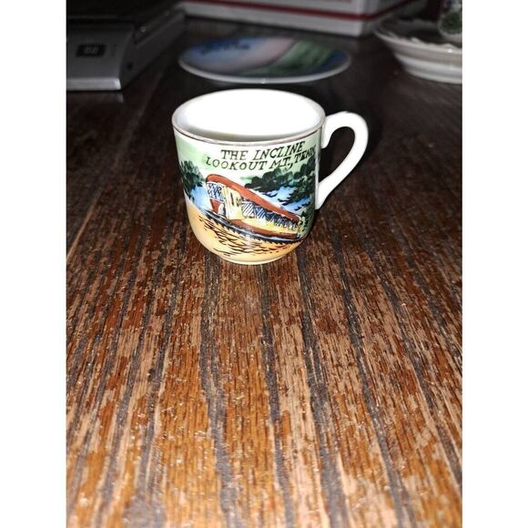 Vintage The Incline Lookout Mountain Tennessee Miniature 2pc Cup Saucer Set - Picture 5 of 6
